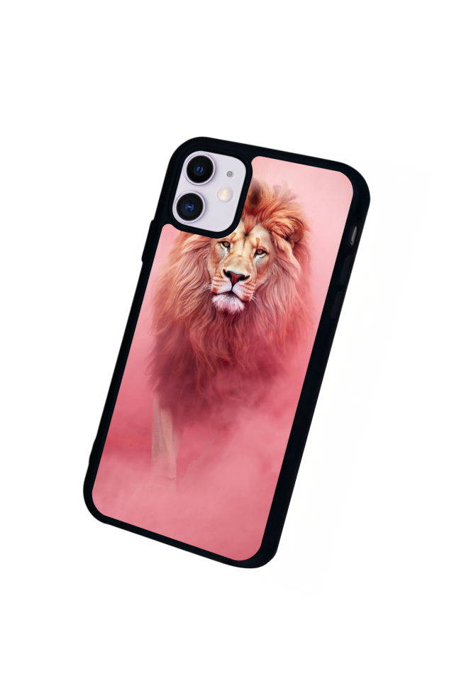 iPhone 11 Uyumlu Aslan Tasarımlı Glossy Premium Kılıf
