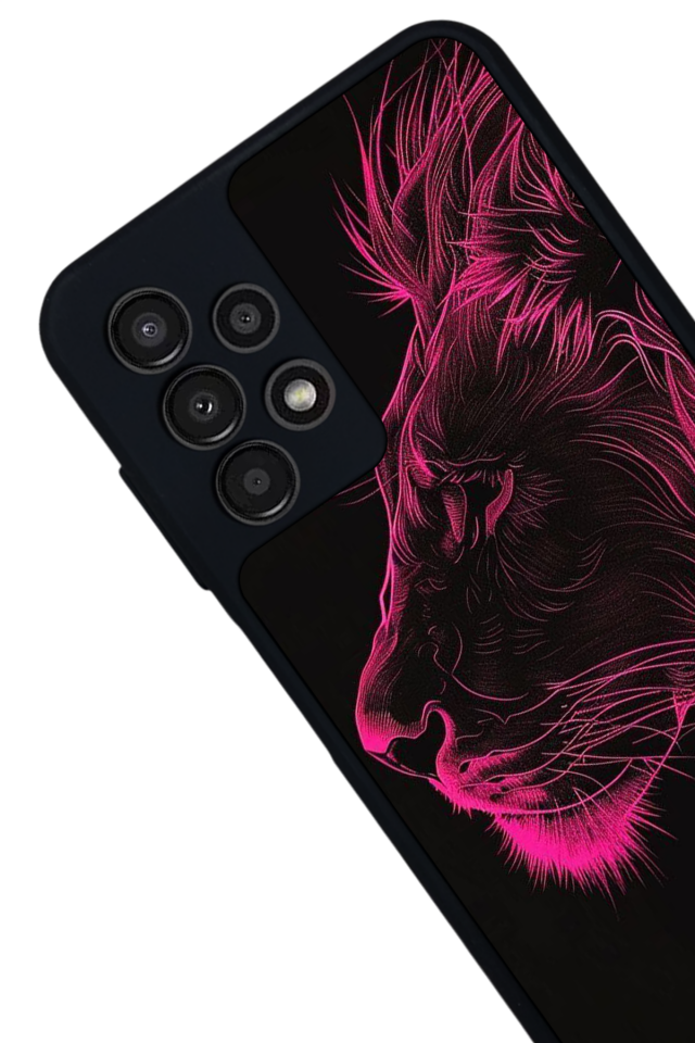 Samsung Galaxy A13 Uyumlu Aslan Tasarımlı Glossy Premium Kılıf