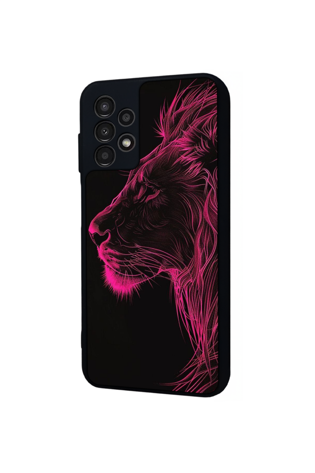 Samsung Galaxy A13 Uyumlu Aslan Tasarımlı Glossy Premium Kılıf