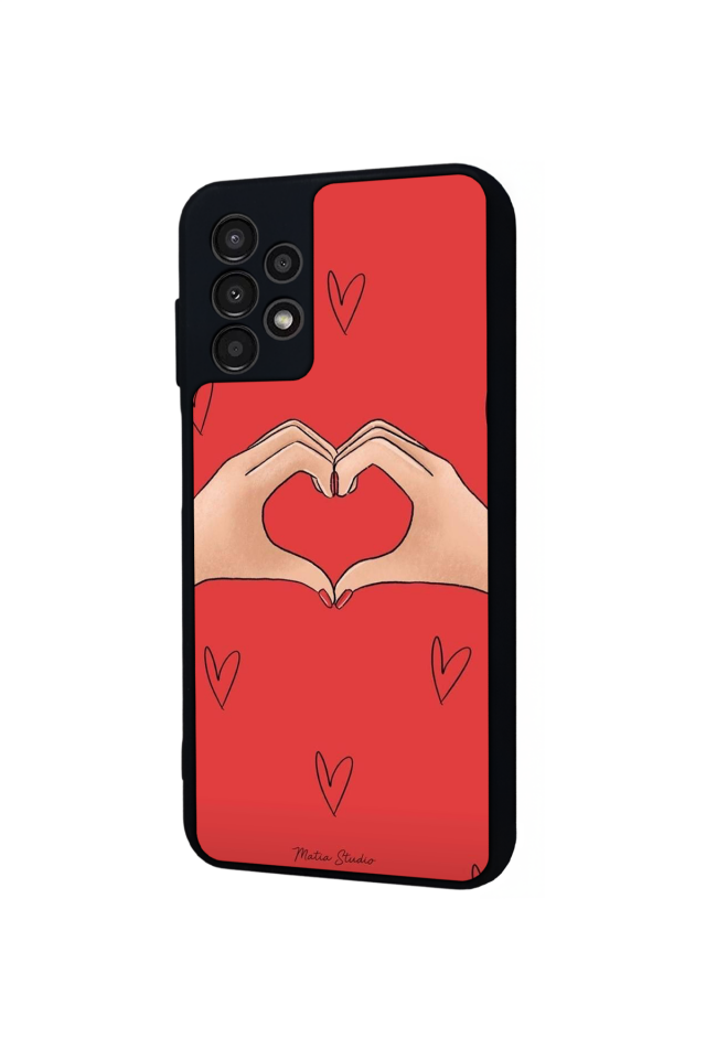 Samsung Galaxy A23 Uyumlu Kalp Love Tasarımlı Glossy Premium Kılıf