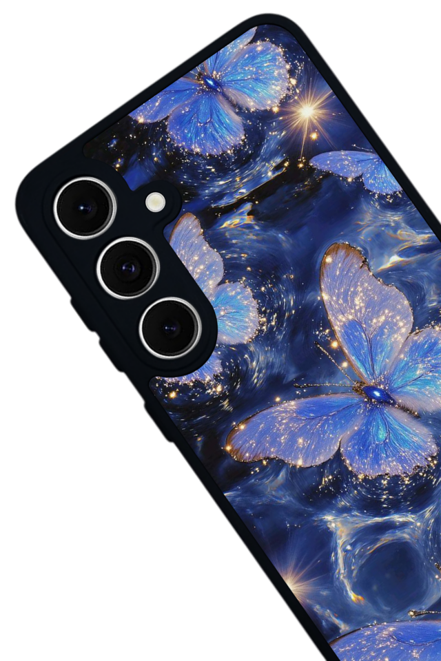 Samsung Galaxy S24 FE Uyumlu Kelebek Tasarımlı Glossy Premium Kılıf