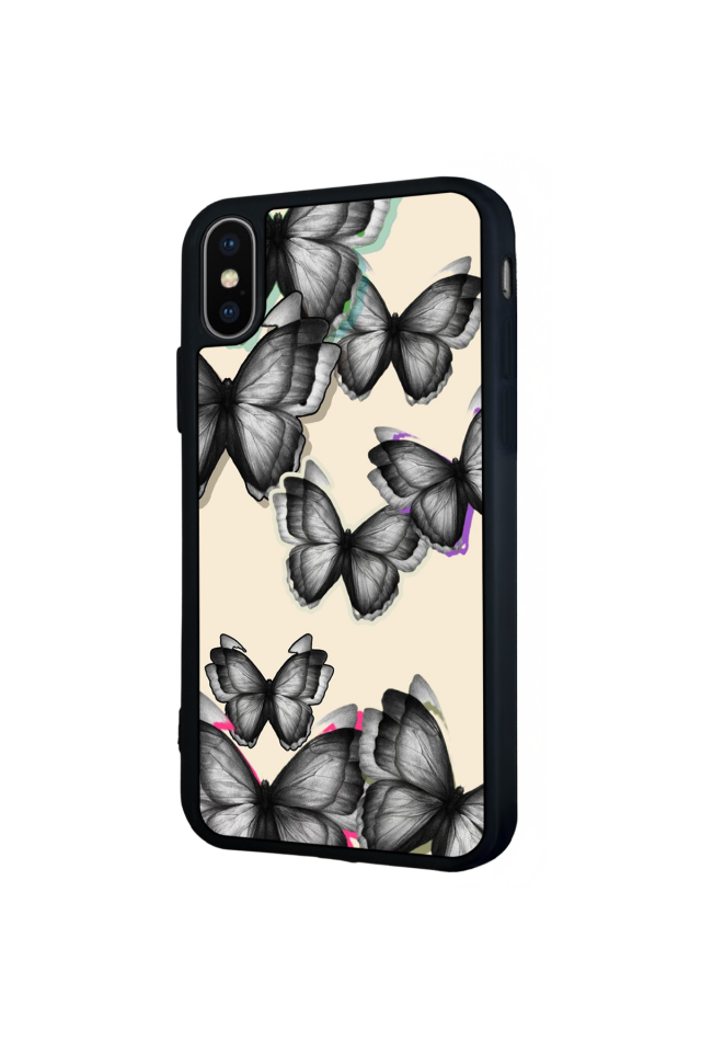iPhone XS Max Uyumlu Kelebek Tasarımlı Glossy Premium Kılıf