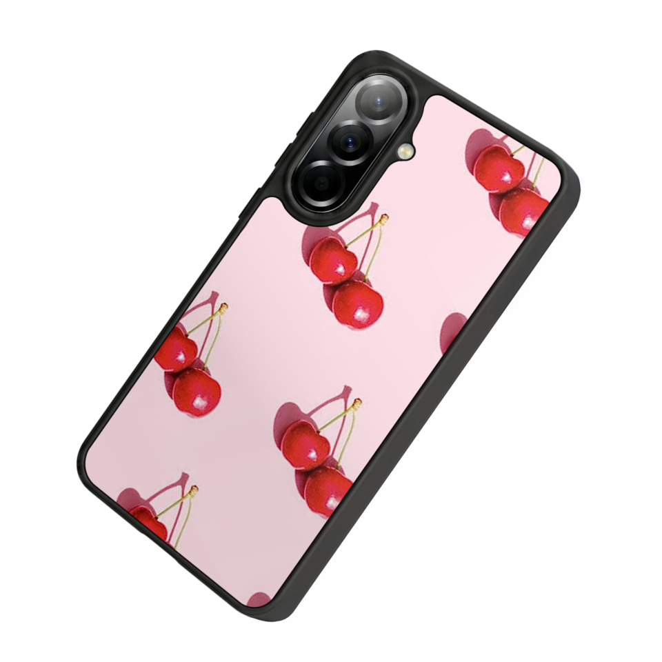 Samsung Galaxy A57 Uyumlu Kiraz Tasarımlı Glossy Premium Kılıf