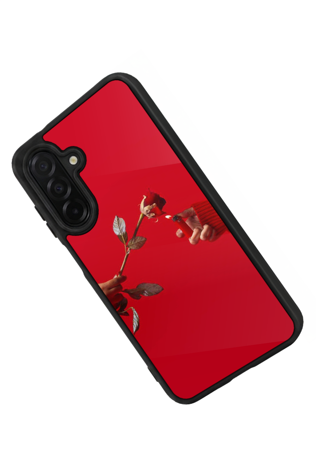 Samsung Galaxy A56 Uyumlu Kirmizi Tasarımlı Glossy Premium Kılıf