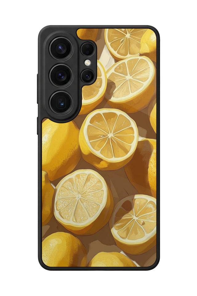 Samsung Galaxy S26 Ultra Uyumlu Limon Tasarımlı Glossy Premium Kılıf