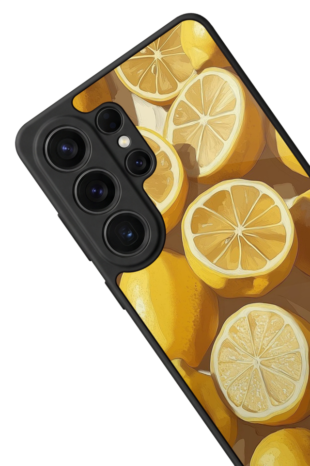 Samsung Galaxy S26 Ultra Uyumlu Limon Tasarımlı Glossy Premium Kılıf