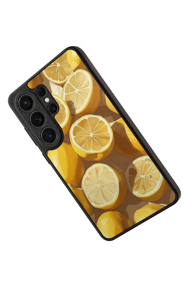 Samsung Galaxy S26 Ultra Uyumlu Limon Tasarımlı Glossy Premium Kılıf