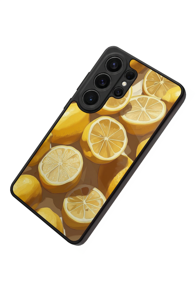 Samsung Galaxy S26 Ultra Uyumlu Limon Tasarımlı Glossy Premium Kılıf