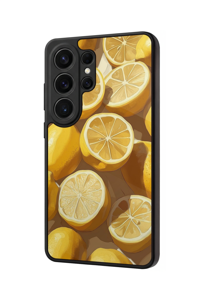 Samsung Galaxy S26 Ultra Uyumlu Limon Tasarımlı Glossy Premium Kılıf