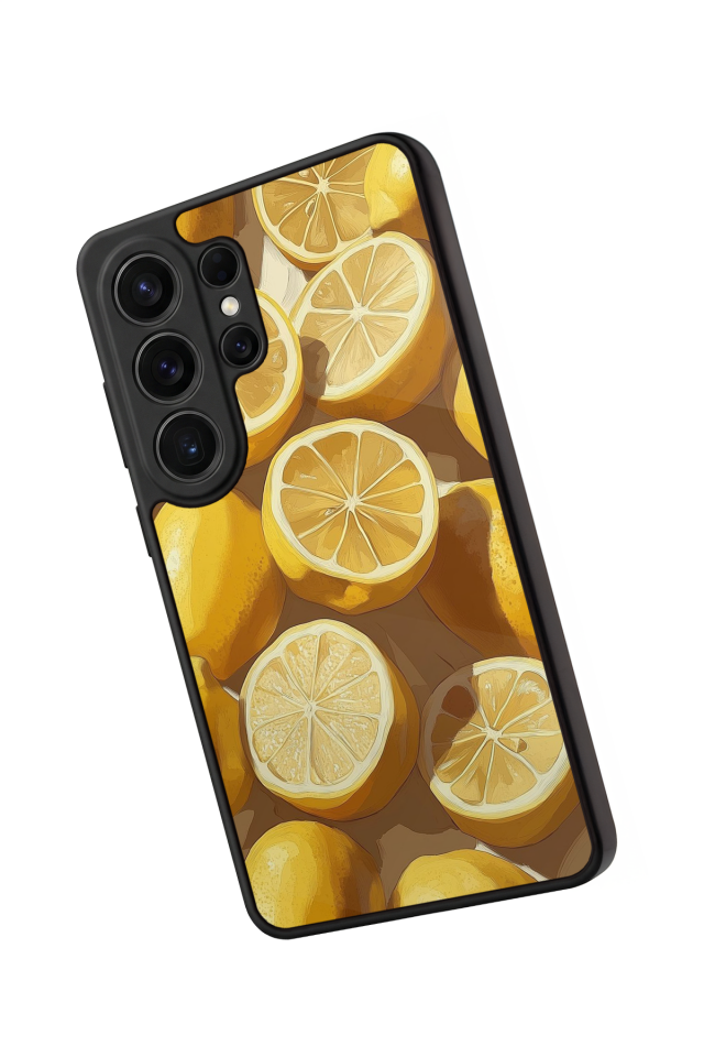 Samsung Galaxy S26 Ultra Uyumlu Limon Tasarımlı Glossy Premium Kılıf