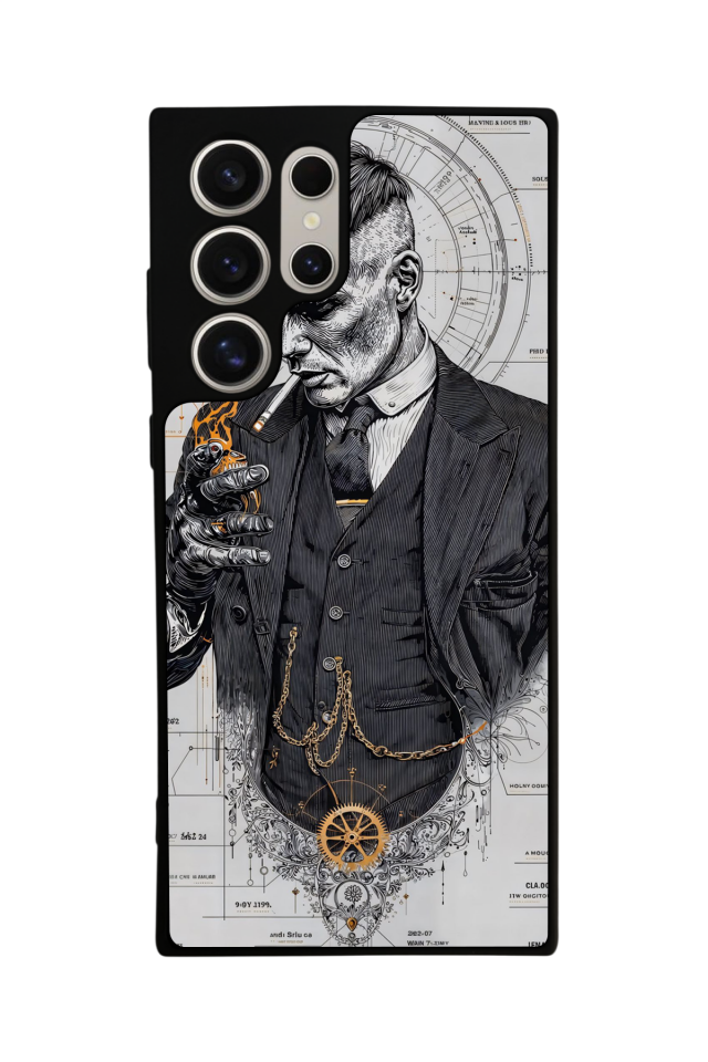 Samsung Galaxy S23 Ultra Uyumlu Peaky Blinders Tasarımlı Glossy Premium Kılıf
