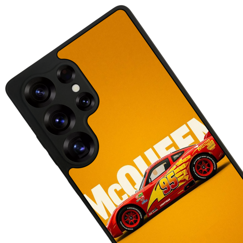 Samsung Galaxy S25 Ultra Uyumlu Şimsek McQueen Tasarımlı Glossy Premium Kılıf