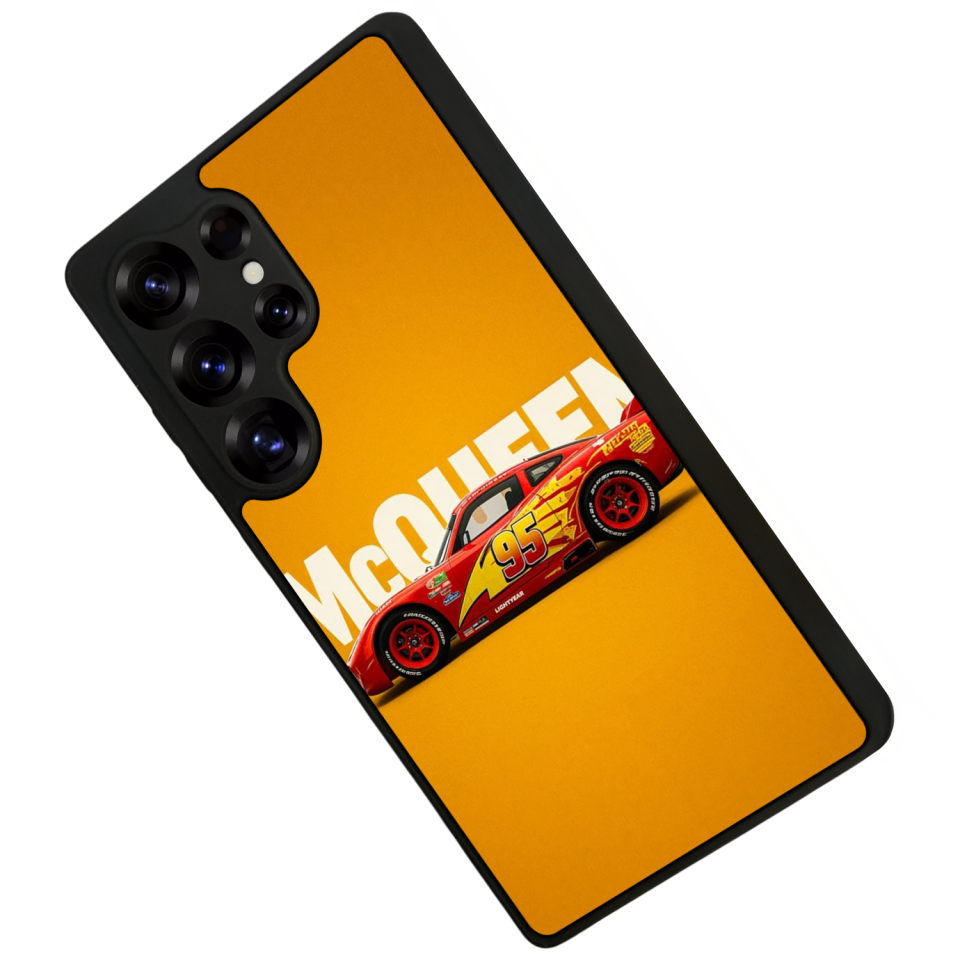 Samsung Galaxy S25 Ultra Uyumlu Şimsek McQueen Tasarımlı Glossy Premium Kılıf