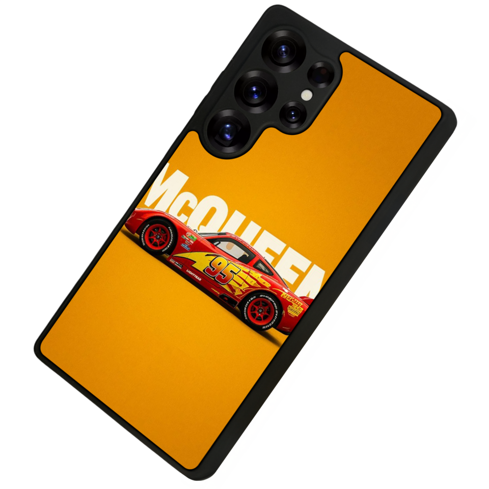 Samsung Galaxy S25 Ultra Uyumlu Şimsek McQueen Tasarımlı Glossy Premium Kılıf