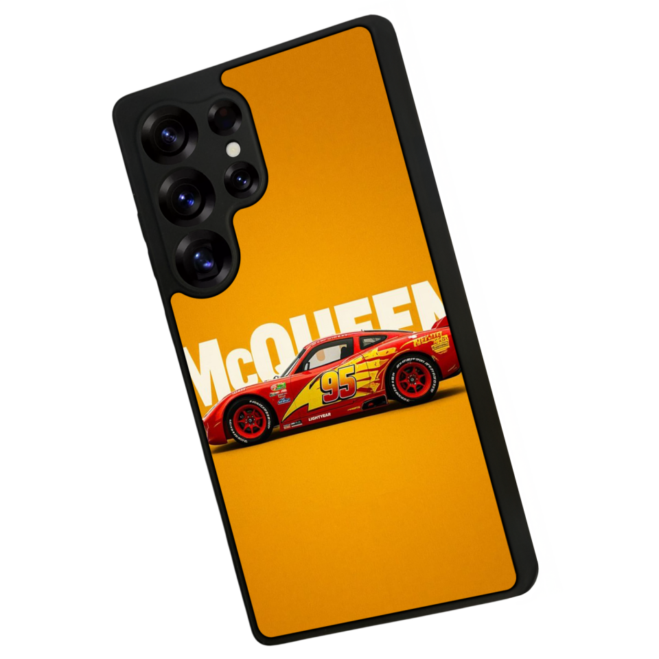 Samsung Galaxy S25 Ultra Uyumlu Şimsek McQueen Tasarımlı Glossy Premium Kılıf