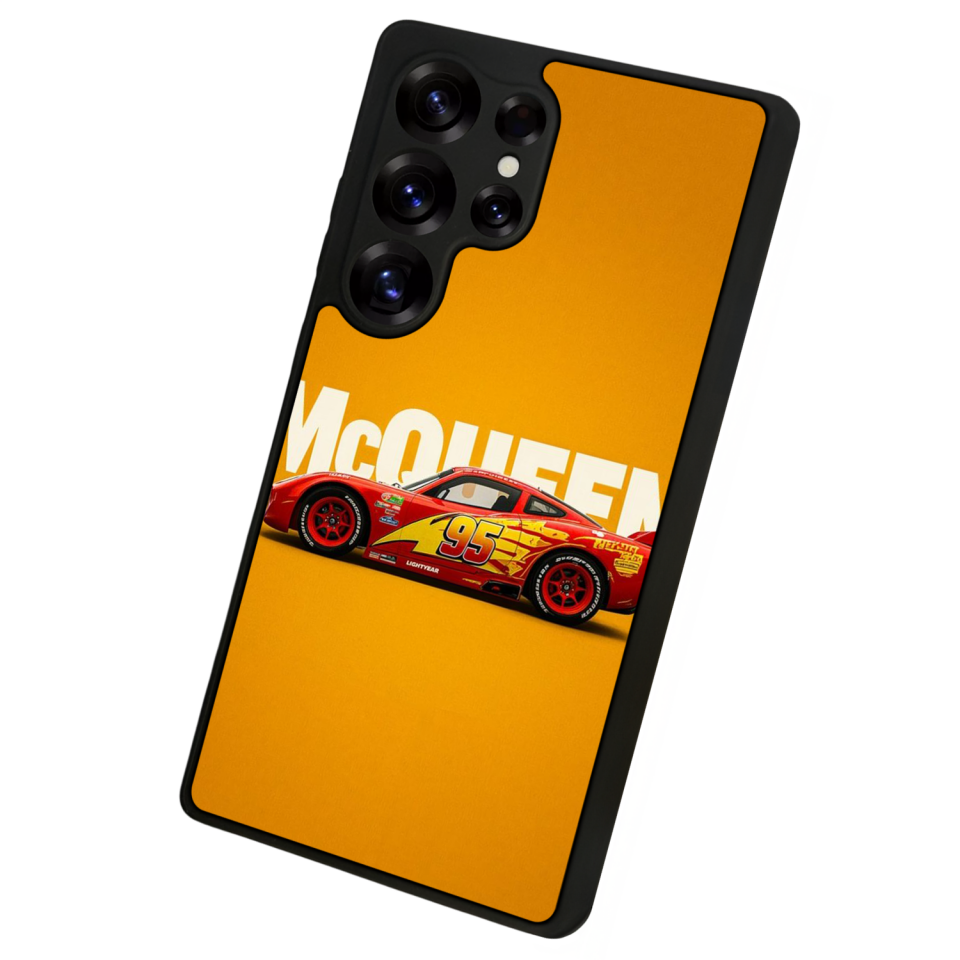 Samsung Galaxy S25 Ultra Uyumlu Şimsek McQueen Tasarımlı Glossy Premium Kılıf
