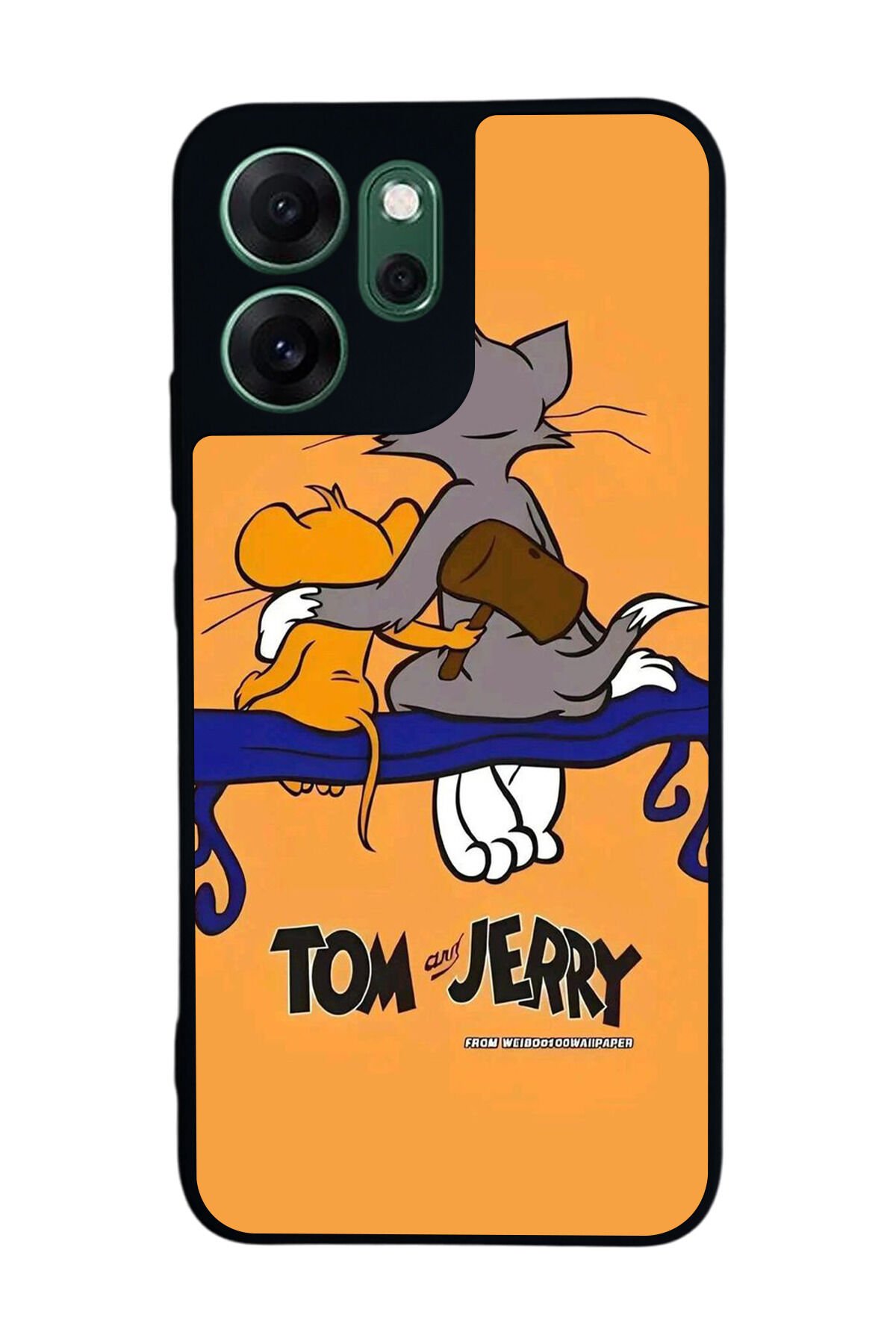 Oppo Reno 14F Uyumlu Tom And Jerry Tasarımlı Glossy Premium Kılıf