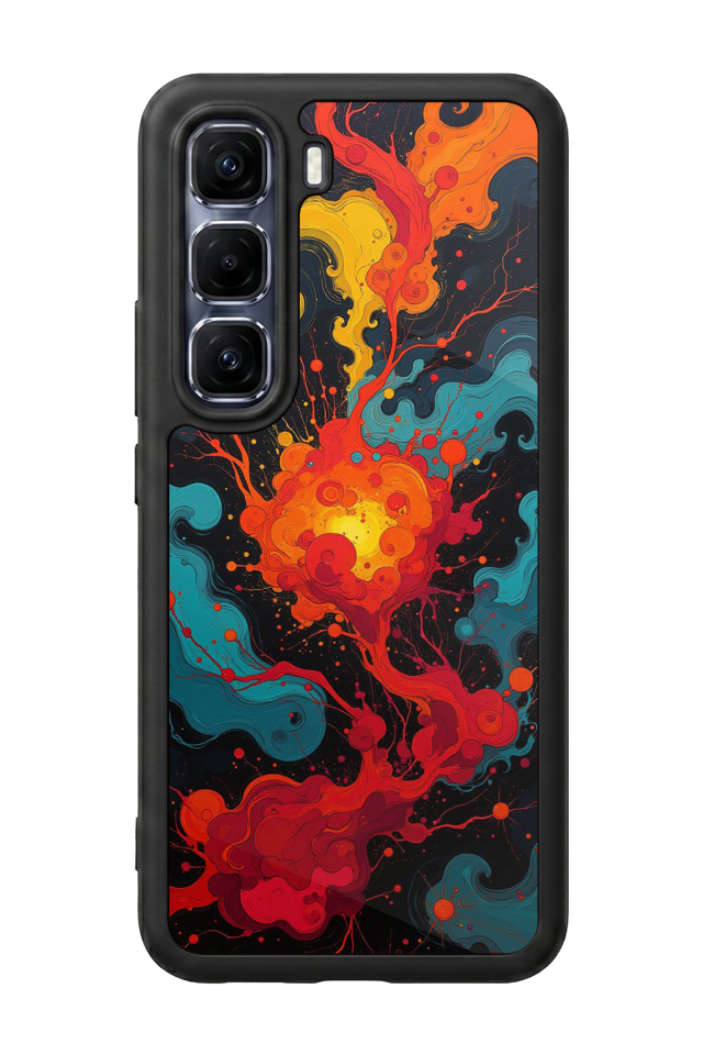 Infinix Hot 60 Pro Plus Uyumlu Abstract Tasarımlı Glossy Premium Kılıf