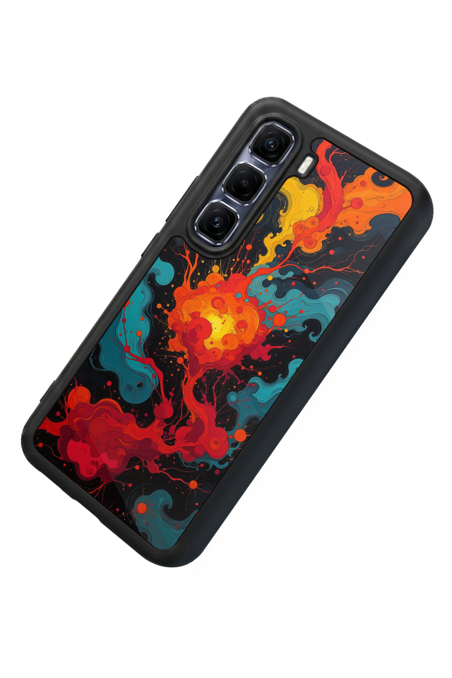 Infinix Hot 60 Pro Plus Uyumlu Abstract Tasarımlı Glossy Premium Kılıf