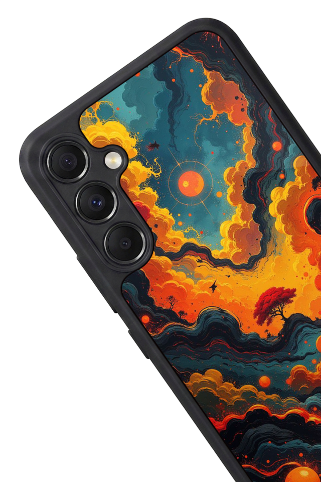 Samsung Galaxy A34 Uyumlu Abstract Tasarımlı Glossy Premium Kılıf
