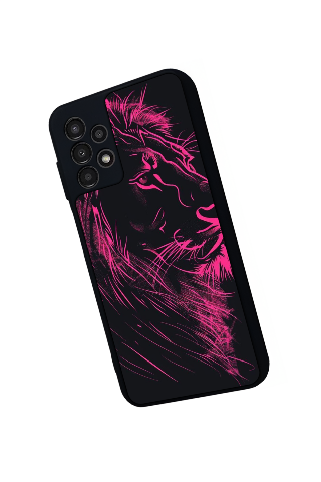 Samsung Galaxy A13 Uyumlu Aslan Tasarımlı Glossy Premium Kılıf