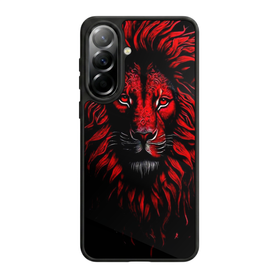 Samsung Galaxy A37 Uyumlu Aslan Tasarımlı Glossy Premium Kılıf