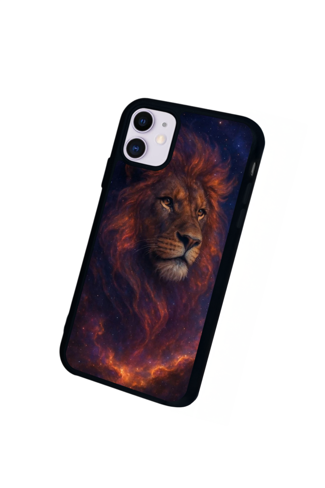 iPhone 11 Uyumlu Aslan Tasarımlı Glossy Premium Kılıf