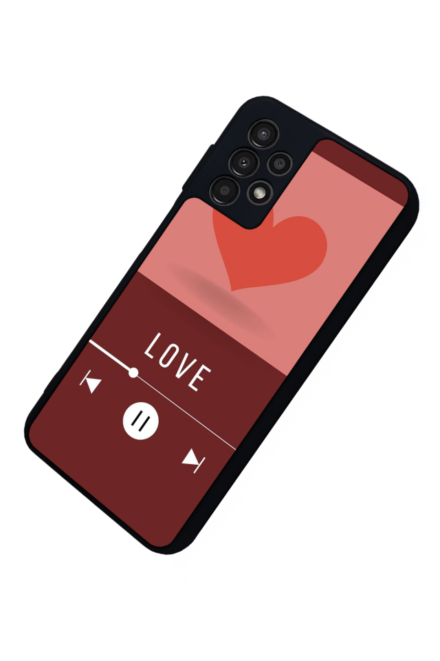 Samsung Galaxy A23 Uyumlu Kalp Love Tasarımlı Glossy Premium Kılıf