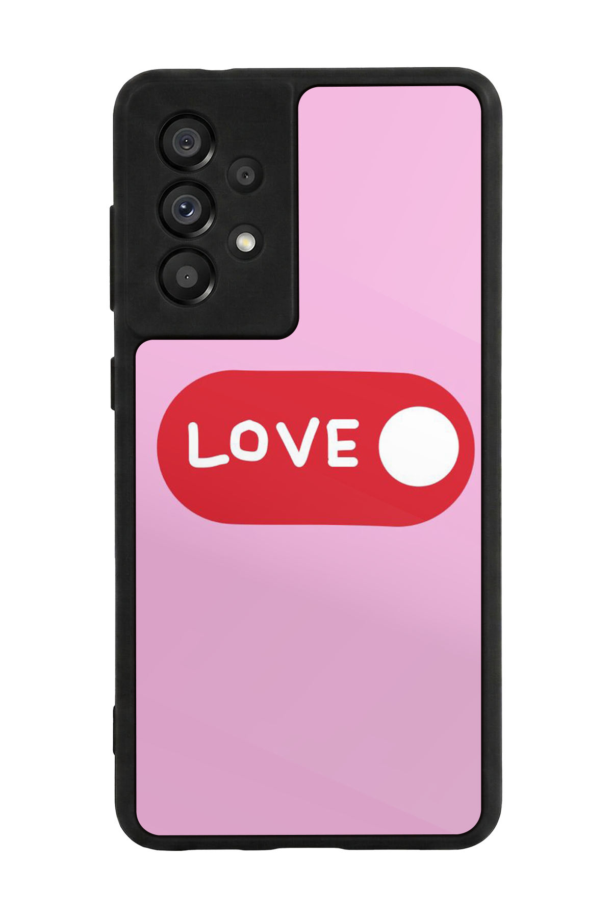 Samsung Galaxy A73 Uyumlu Kalp Love Tasarımlı Glossy Premium Kılıf