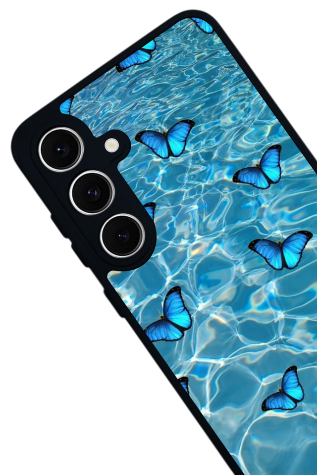 Samsung Galaxy S24 FE Uyumlu Kelebek Tasarımlı Glossy Premium Kılıf
