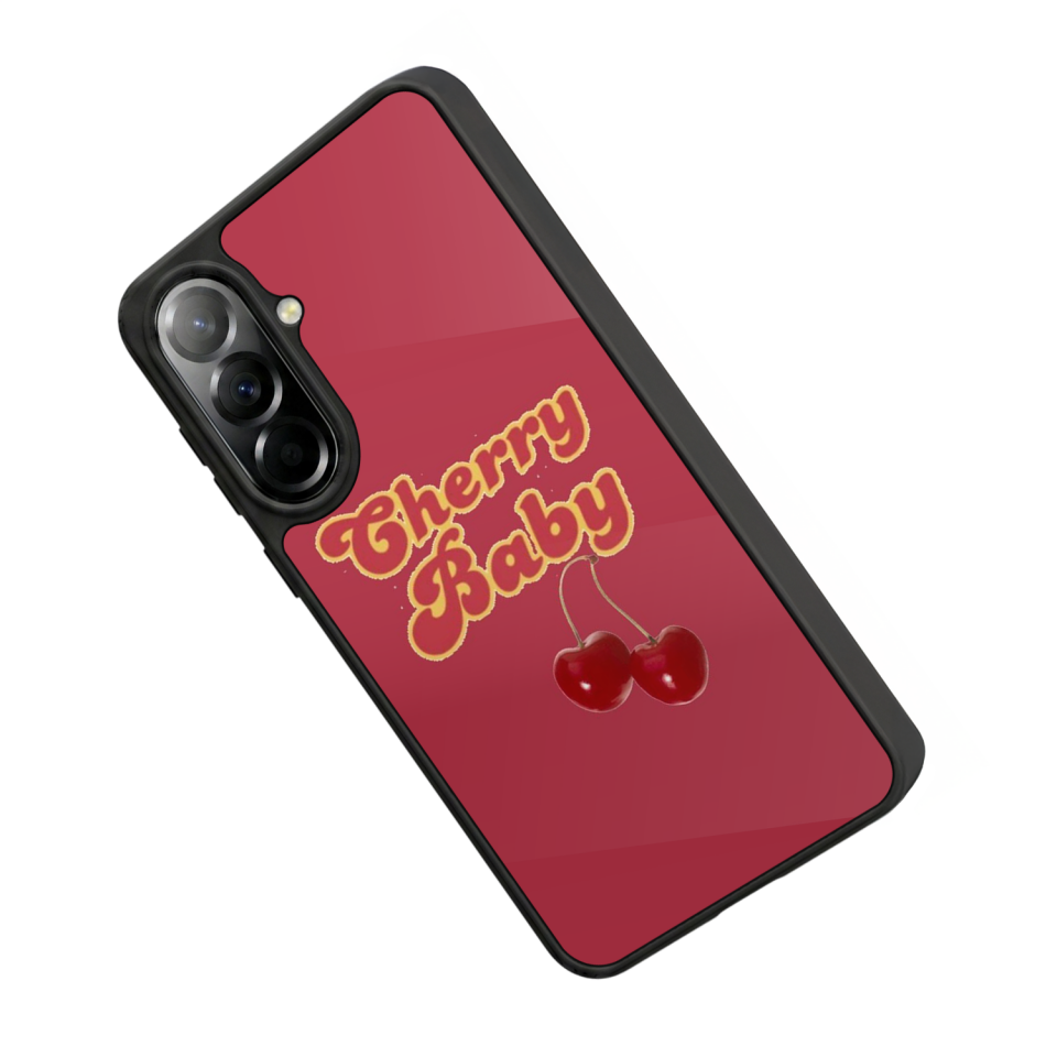 Samsung Galaxy A57 Uyumlu Kiraz Tasarımlı Glossy Premium Kılıf