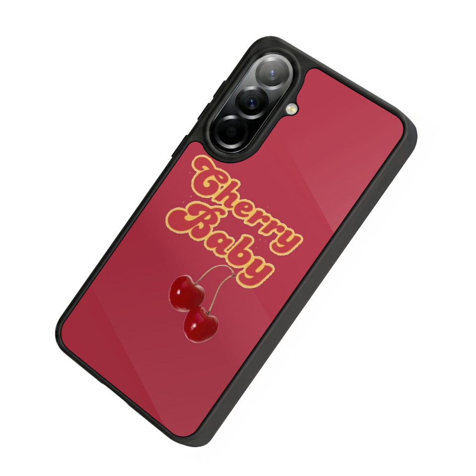 Samsung Galaxy A57 Uyumlu Kiraz Tasarımlı Glossy Premium Kılıf