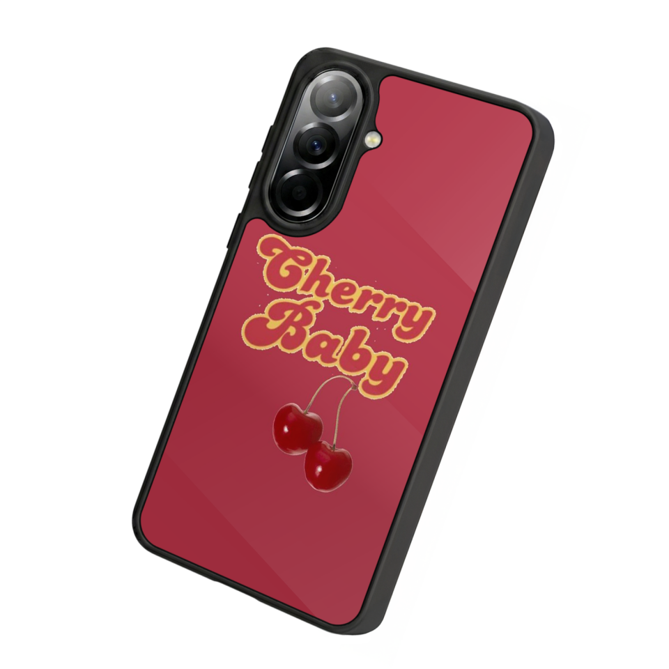 Samsung Galaxy A57 Uyumlu Kiraz Tasarımlı Glossy Premium Kılıf