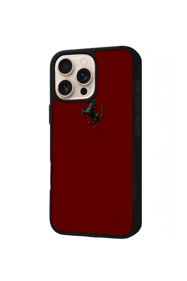 iPhone 16 Pro Max Uyumlu Kirmizi Tasarımlı Glossy Premium Kılıf