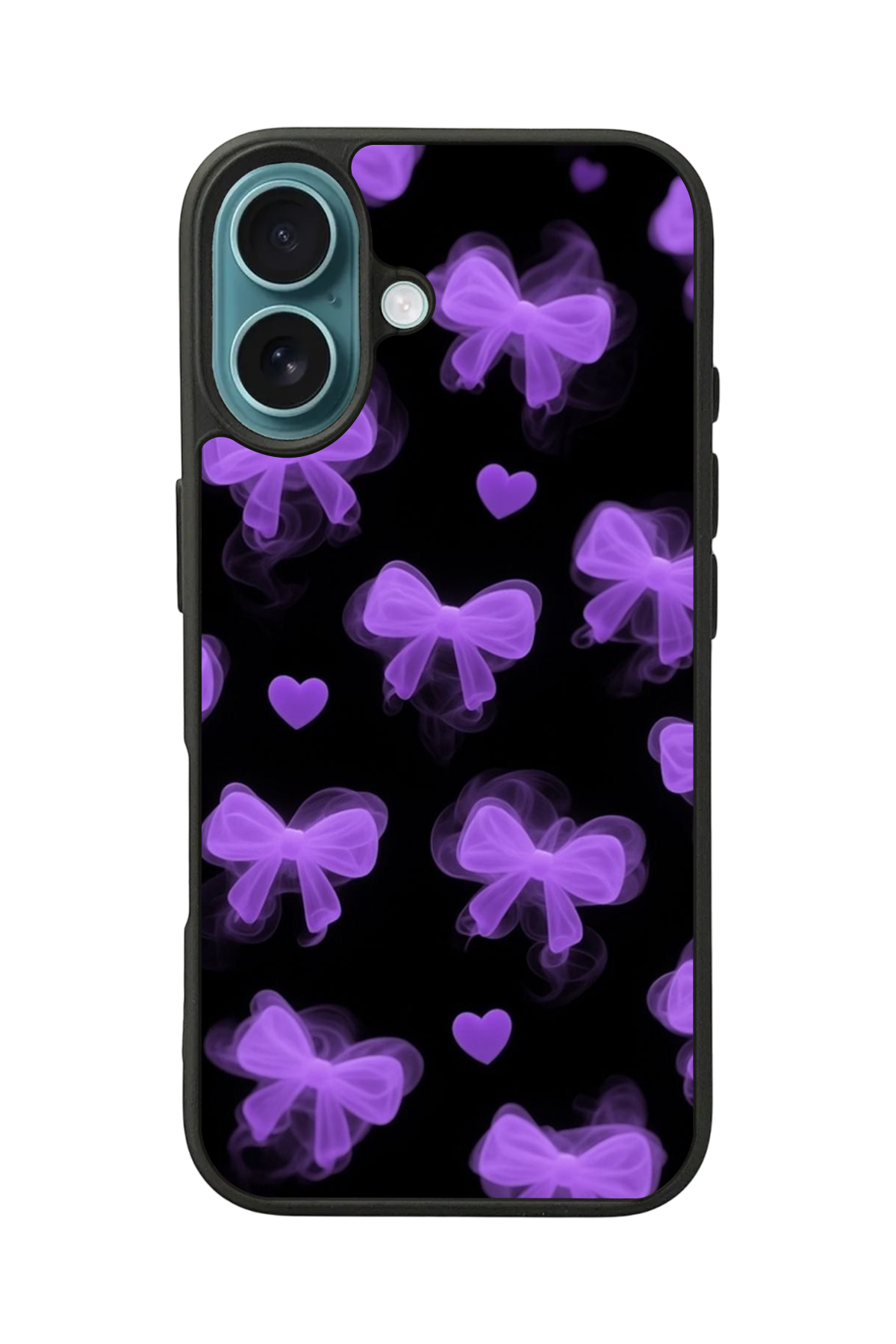 iPhone 16 Uyumlu Kurdele Tasarımlı Glossy Premium Kılıf