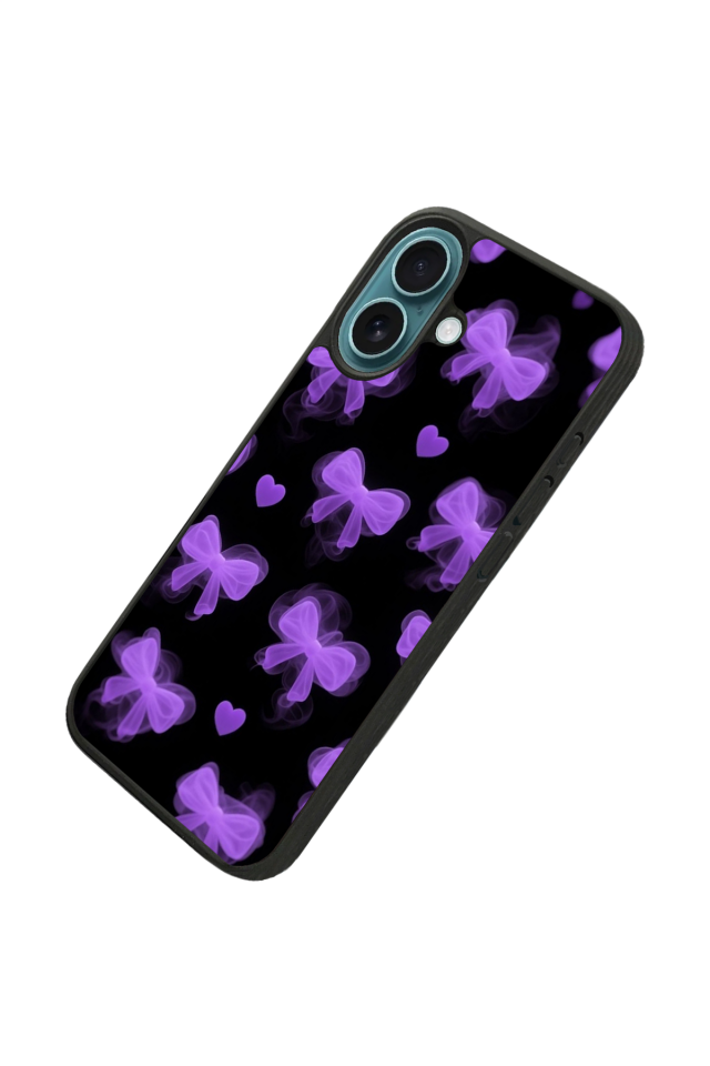 iPhone 16 Uyumlu Kurdele Tasarımlı Glossy Premium Kılıf