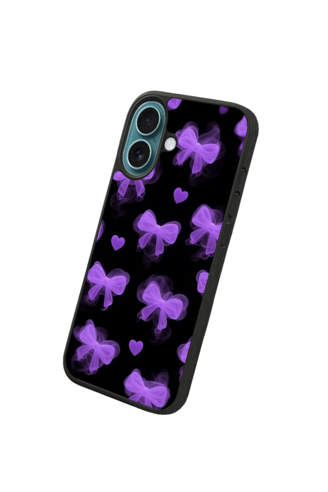 iPhone 16 Uyumlu Kurdele Tasarımlı Glossy Premium Kılıf