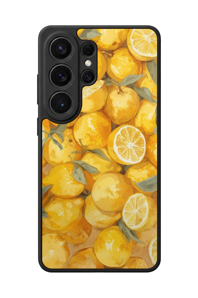 Samsung Galaxy S26 Ultra Uyumlu Limon Tasarımlı Glossy Premium Kılıf