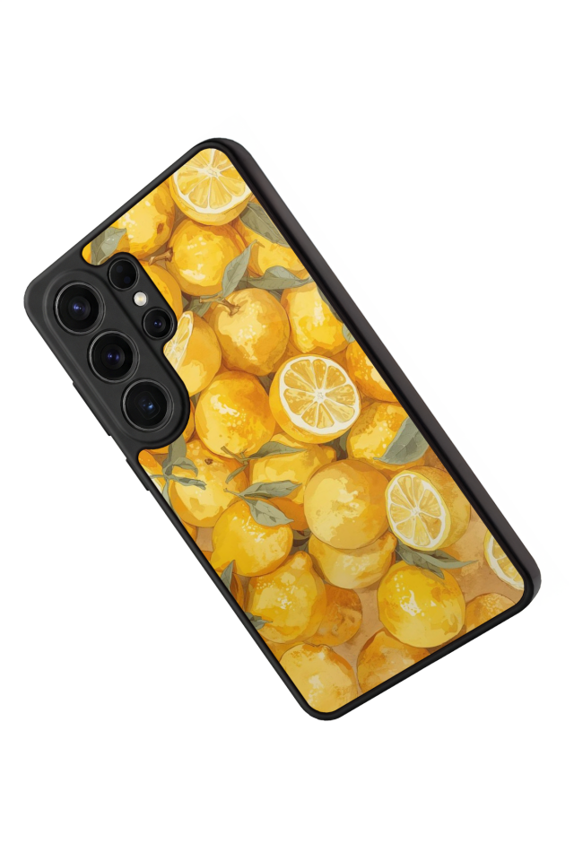 Samsung Galaxy S26 Ultra Uyumlu Limon Tasarımlı Glossy Premium Kılıf