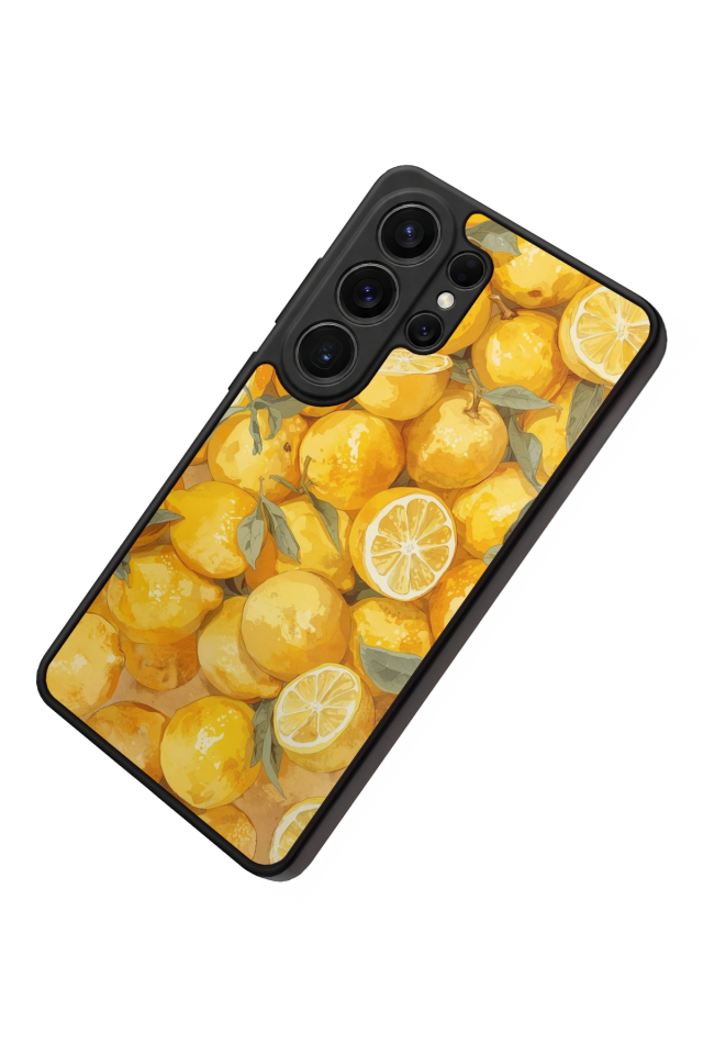 Samsung Galaxy S26 Ultra Uyumlu Limon Tasarımlı Glossy Premium Kılıf