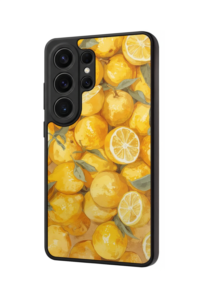 Samsung Galaxy S26 Ultra Uyumlu Limon Tasarımlı Glossy Premium Kılıf