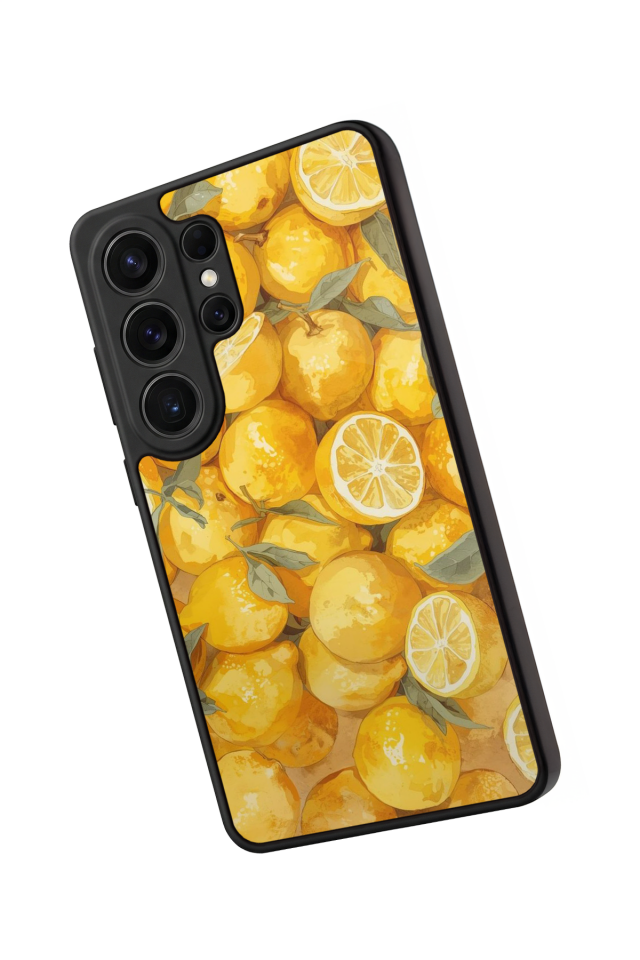 Samsung Galaxy S26 Ultra Uyumlu Limon Tasarımlı Glossy Premium Kılıf