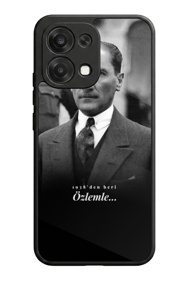 Oppo A6 Pro Uyumlu Mustafa Kemal Ataturk Tasarımlı Glossy Premium Kılıf