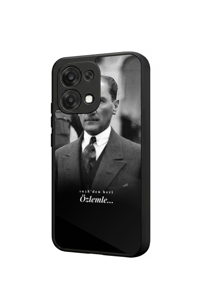 Oppo A6 Pro Uyumlu Mustafa Kemal Ataturk Tasarımlı Glossy Premium Kılıf