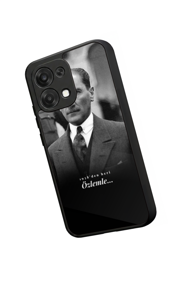 Oppo A6 Pro Uyumlu Mustafa Kemal Ataturk Tasarımlı Glossy Premium Kılıf