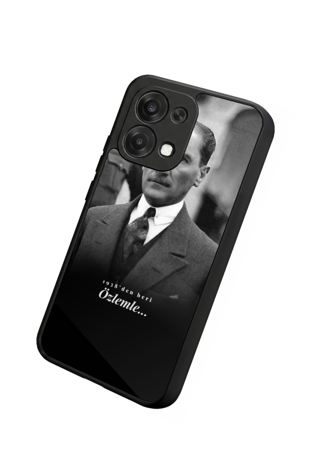 Oppo A6 Pro Uyumlu Mustafa Kemal Ataturk Tasarımlı Glossy Premium Kılıf