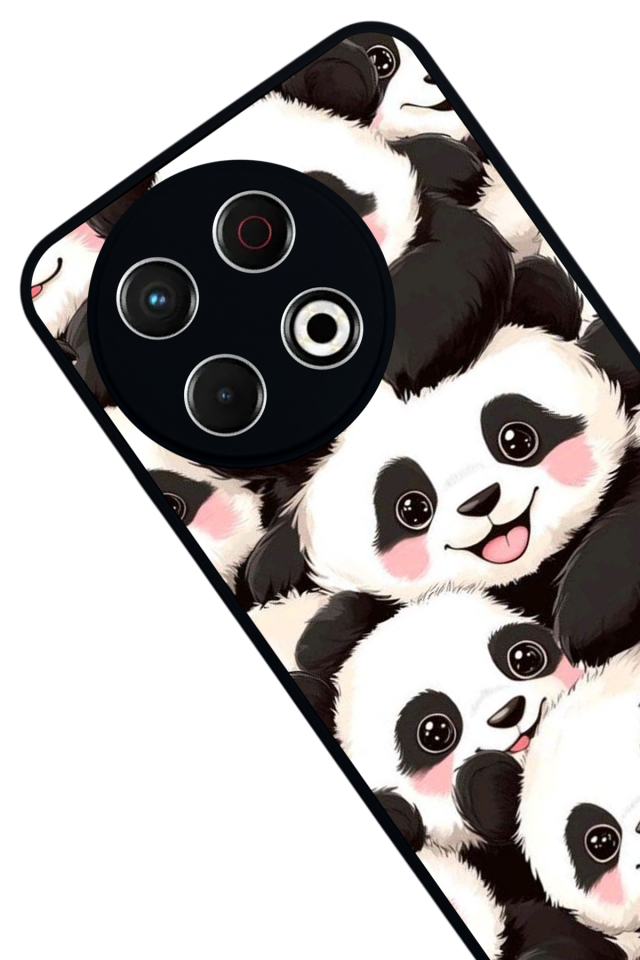 Tecno Spark 30 Pro Uyumlu Panda Tasarımlı Glossy Premium Kılıf