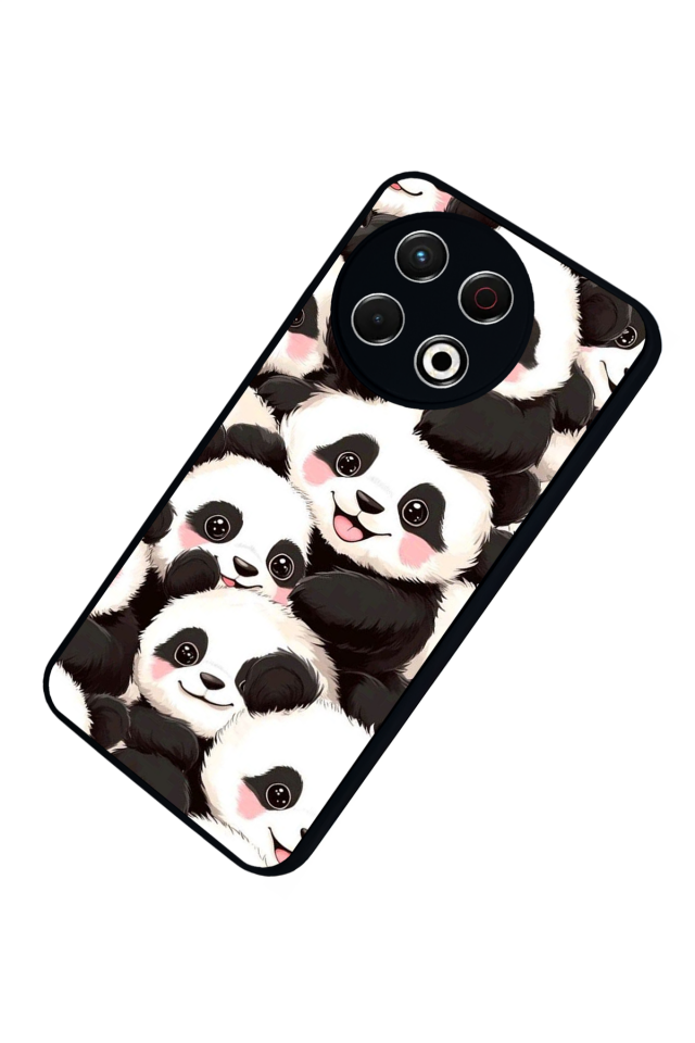 Tecno Spark 30 Pro Uyumlu Panda Tasarımlı Glossy Premium Kılıf