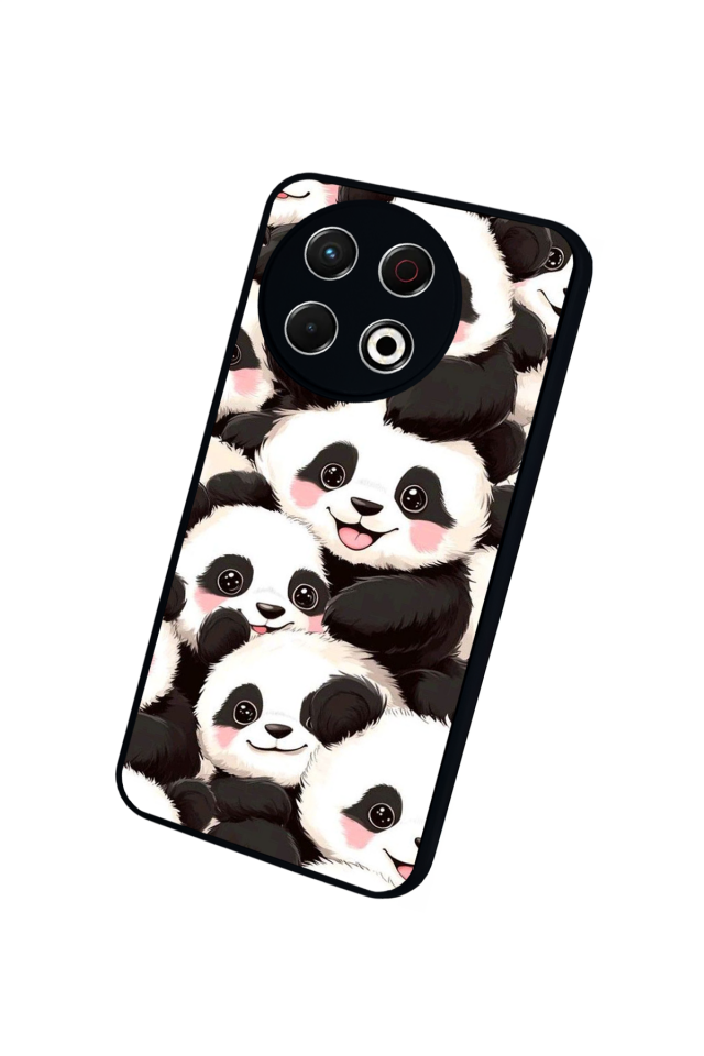 Tecno Spark 30 Pro Uyumlu Panda Tasarımlı Glossy Premium Kılıf