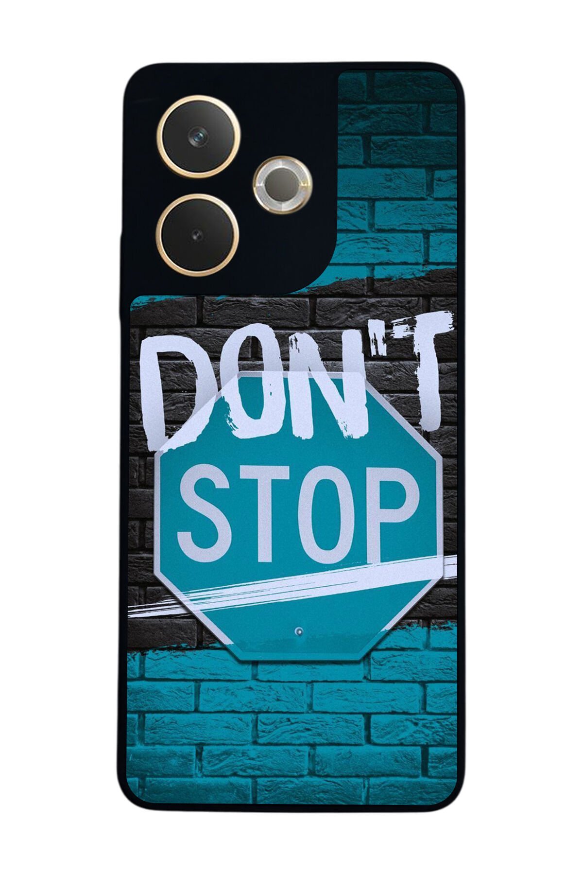 Oppo A5 Pro Uyumlu Dont Stop Tasarımlı Glossy Premium Kılıf